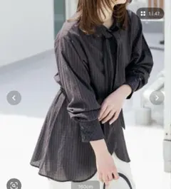 KBF トップス　シャツ ウエストマークチェックシャツのサムネイル