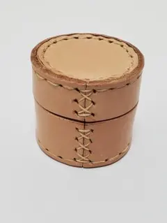 レザークラフト　クリーム入れ　小物入れ　小分けケース ハンドメイド