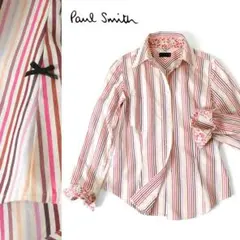 Paul Smith BLACK 　ストライプシャツ　マルチカラー/花柄のサムネイル