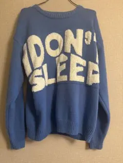 GORGEあったか可愛い青ニット／オーバーサイズ／お尻まで隠れる丈