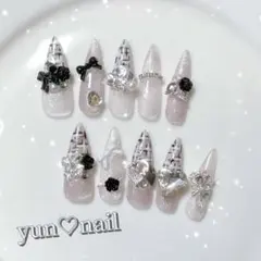 ネイルチップ 韓国系 ワンホン 量産型 フレンチガーリー