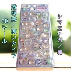 「限定１点」 3Dシール ボンボンドロップ 透明感 硬い シマエナガ 梅