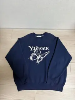youngersong ヤンガーソング バタフライロゴ ニット L 古着