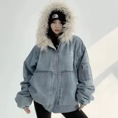 Sサイズ Ria（リア） リバーシブル ファー ブルーアウター - メルカリ
