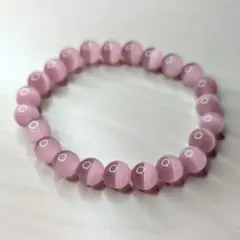 新品　天然石　ピンクキャッツアイ ブレスレット　パワーストーン　キャッツアイ