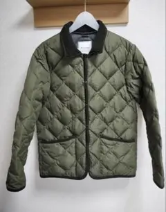 TAION キルティングダウンジャケット Mサイズ カーキ グリーン