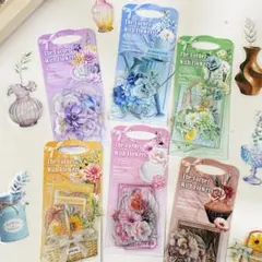 新！M27 花 ステッカー コラージュ素材 シール