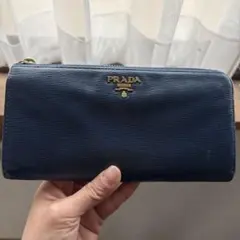 PRADA ネイビー エピレザー 長財布