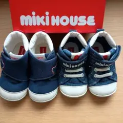 MIKI HOUSE ネイビー ファーストシューズ２足組