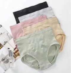 新品レディース純綿美形ショーツ深ばきハイウエストお腹まで包む4枚セット