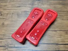 Wiiリモコンモーションプラス 2個セット【レッド】①