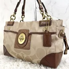 COACH かごバッグ ブリーカー ストロー トート バック ヴィンテージ