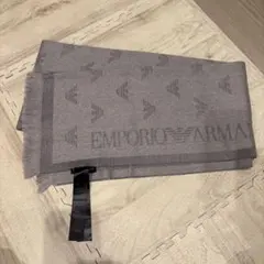 EMPORIO ARMANI グレー マフラー ウール100%