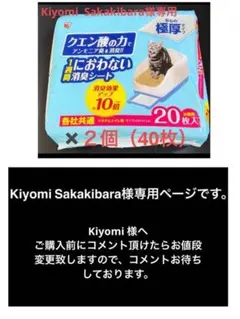 Kiyomi Sakakibara様専用ページです。