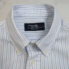 Maker's Shirt Kamakura ストライプ ビジネスシャツ M