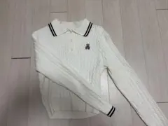 INGNI くま刺繍ケーブルポロニット