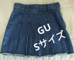 GU《ジーユー》 デニムスカート プリーツミニスカート　Sサイズ