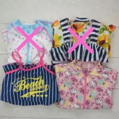 水着　ワンピース水着　ラッシュガード　女の子　2点セット