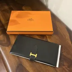 HERMES ブラック 長財布 箱付き