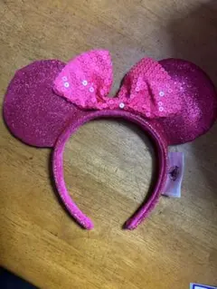 ミニー ピンク スパンコール カチューシャ