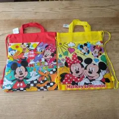 ディズニー 2WAYバッグ 2個セット ナップサック ミッキー ミニーのサムネイル