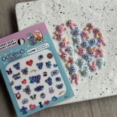 エンジェルブルー ☆ ネイル シール・パーツ セット