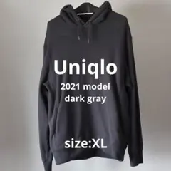 【2021年モデル】 XLサイズ ダークグレー ユニクロ スウェットプルパーカー