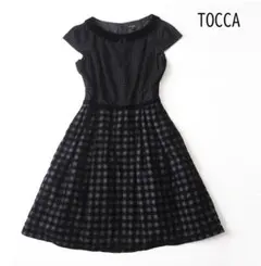 大きいサイズ　TOCCA ドット ワンピース パフスリーブ　サイズ6 大きいサイズ TOCCA ドット ワンピース パフスリーブ サイズ6