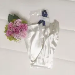 WITH A WHITE ロングサテングローブ