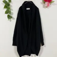【r-p-s】アールピーエス ロングカーディガン M ブラック ゆったりのサムネイル