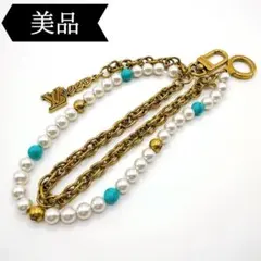 極美品ルイヴィトンM02097 バッグチャーム・チェーン ターコイズロデオ 新品未使用♪ルイヴィトンM02097 バッグチャーム・チェーン ターコイズ