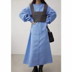 【AZULby moussy】ビスチェセットシャツワンピース Mサイズ