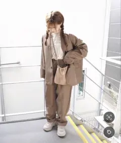 Freak’s store ブラウン系チェック セットアップ