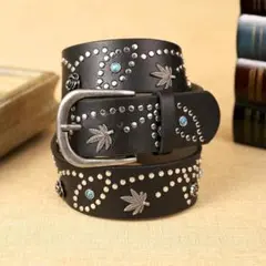 スタッズ付きベルト Y2K ウエスタン風 アメカジ系 ロック 人気 ユニセックス