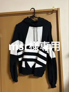 adidas パーカー M ブラック/ホワイト