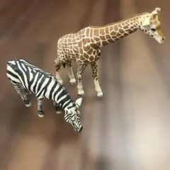 シュライヒ　キリン シマウマ フィギュア 2体セットのサムネイル