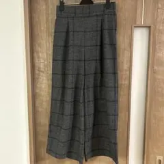 限定特価　チェック柄ワイドパンツ EUR 34