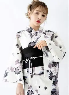 GRL ラメ入り菊花×鞠浴衣セット[giu505] 浴衣セット 帯 浴衣 着物のサムネイル
