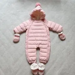 美品✨ベビースノーウェア ジャンプスーツ 中綿 防寒 フード付き 手袋ブーツ付き