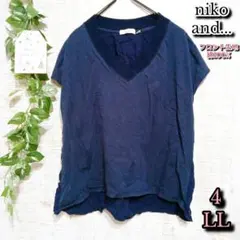 【niko and...】ニコアンド　トップス　4 L　綿100%　ノースリーブ