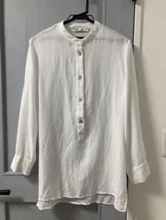 ZARA ホワイト 長袖シャツ