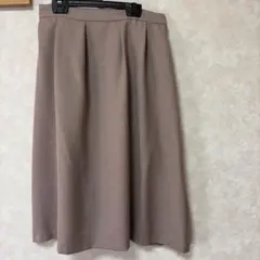 Lサイズ ベージュ フレアスカート