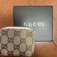 GUCCI コインケース　未使用　箱付きグッチ　小銭入れ　財布　GGパターン