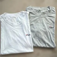 未使用　FILA Tシャツ Lサイズ ホワイト&グレー 肌着２枚セット