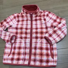 UNIQLO フリースジャケット 110cm 赤系チェック