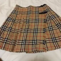 バーバリーブルーレーベル　ヒダ巻きスカート