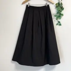 GU＊黒 フレアスカート ロングスカート ジーユー ブラック