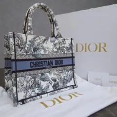 【ほぼ未使用】ディオール ブックトート スモール トートバッグ 青【希少】