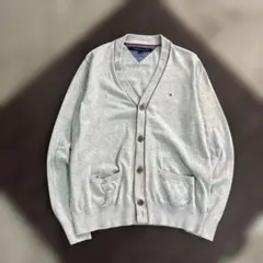 7AS1【TOMMY HILFIGER】ワンポイント刺繍　ニットカーディガンのサムネイル
