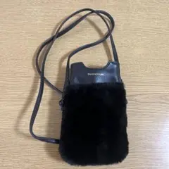未使用TAKANOYURI ブラック スマホショルダーバッグ